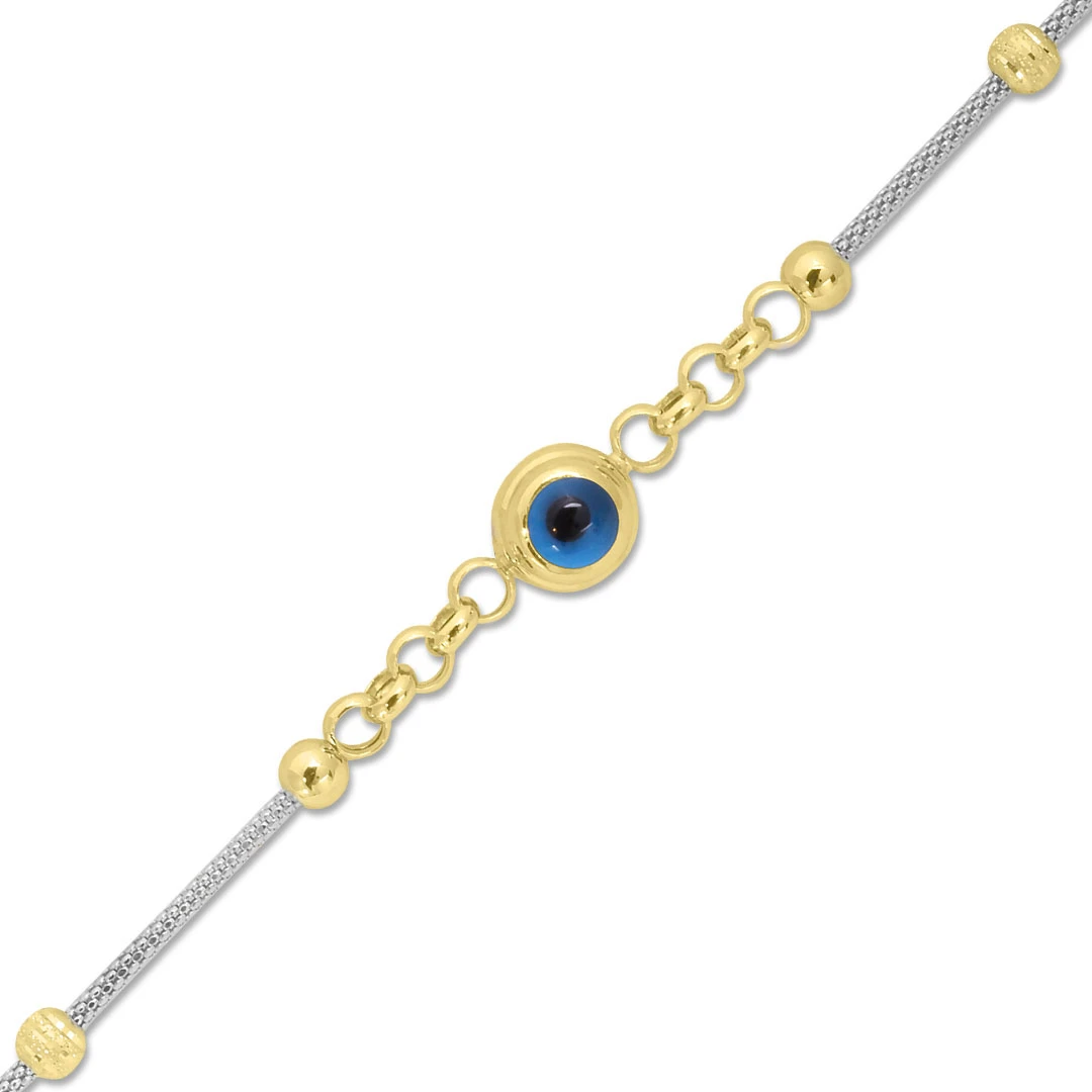 Nazar Boncuklu Yeni Model Altın Bileklik (BLK0094)