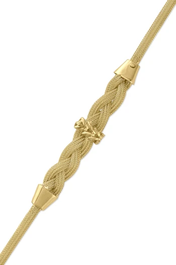 Ortası Başak Detaylı Altın Fantazi Bileklik