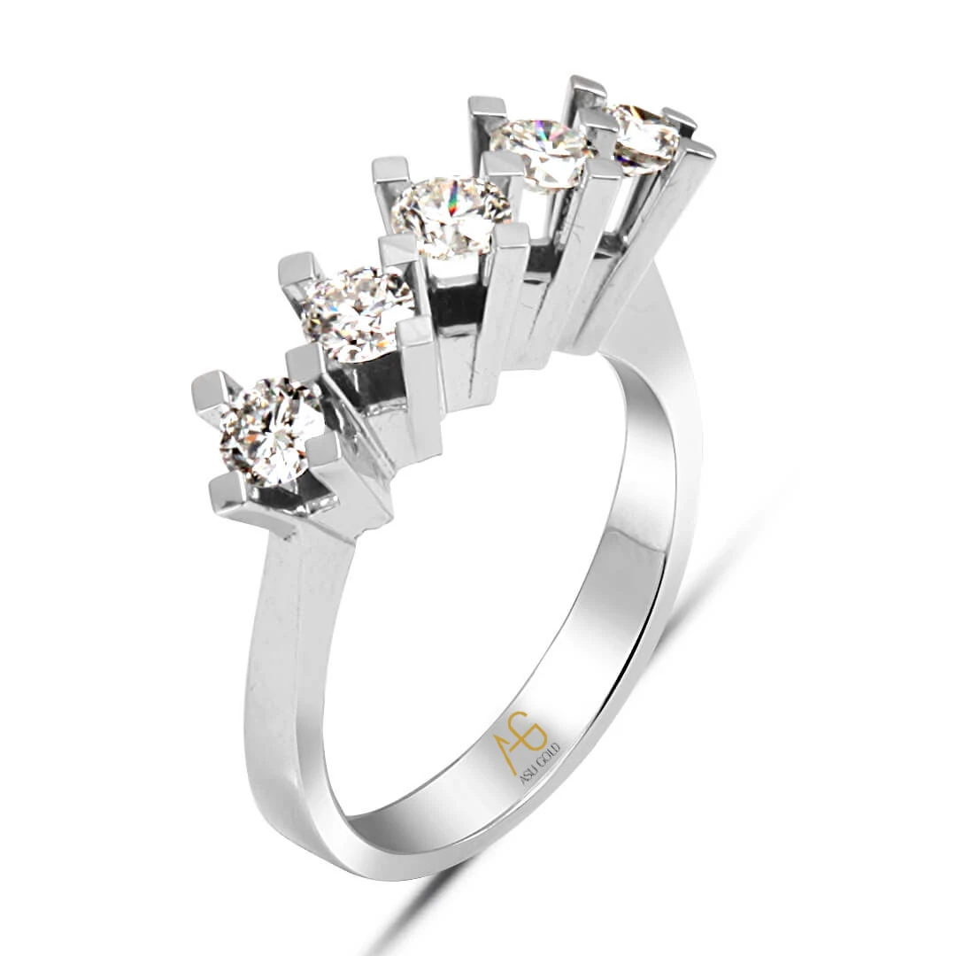 Pırlanta 0.95 Karat Beştaş Alyans (LR07597)