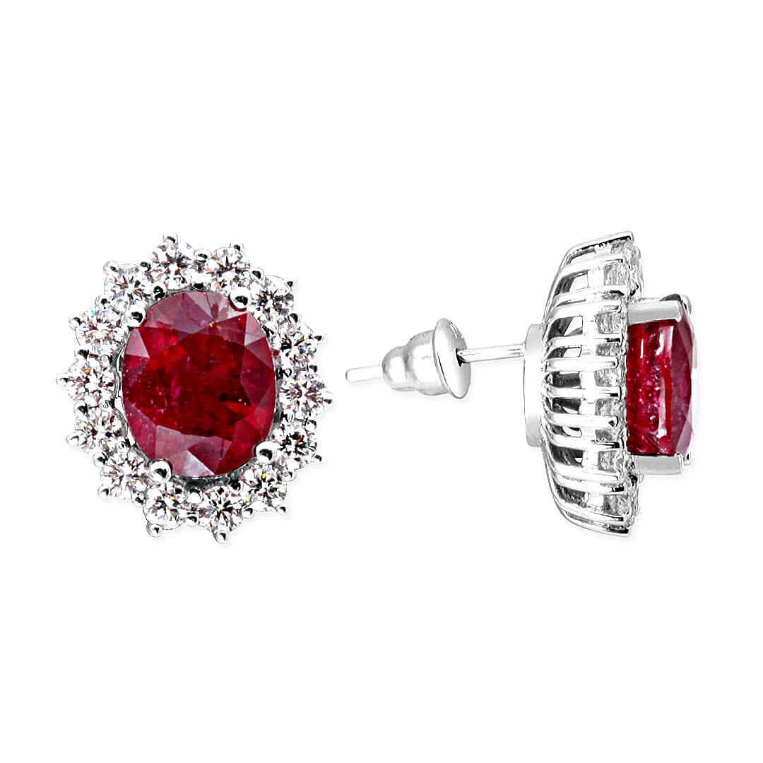 Pırlantalı Yakut Küpe (KP21162)