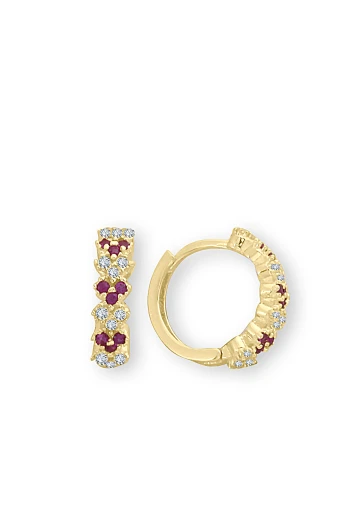 Renkli Taşlı Altın Çocuk Küpesi (CKP0006)