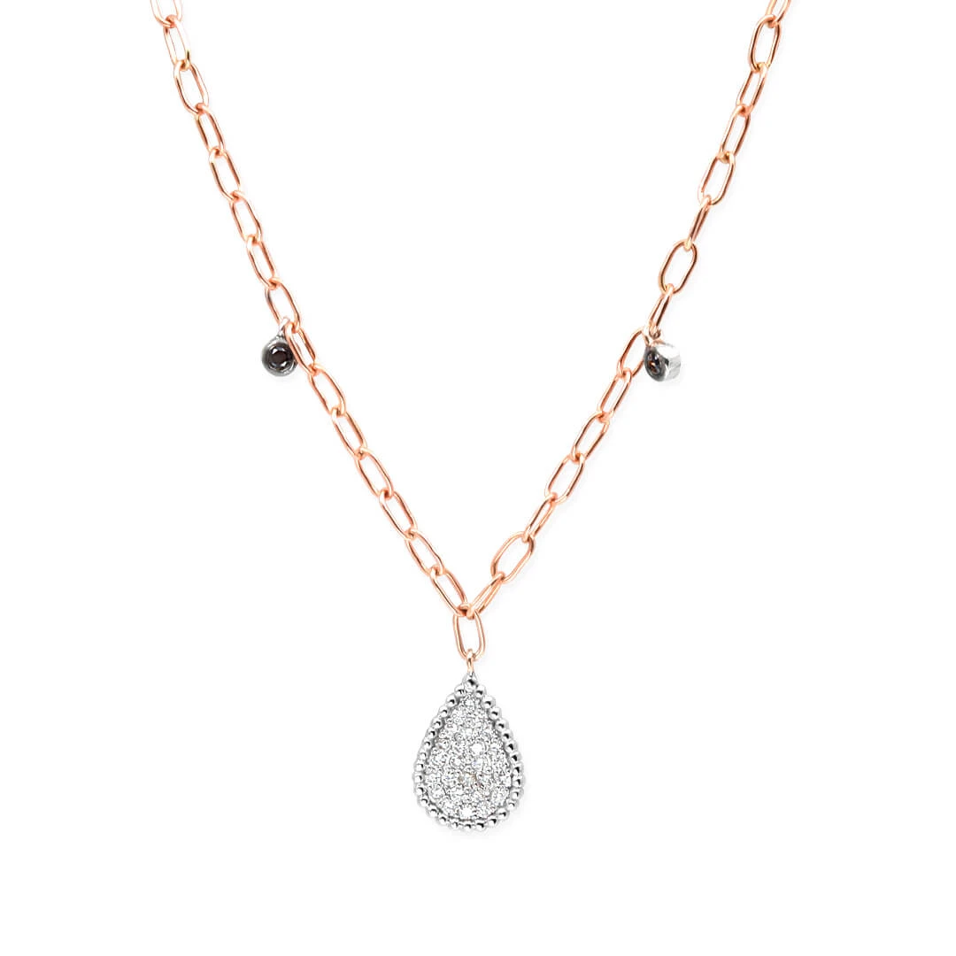 Rose Gold Pırlanta Damla Kolye (BKU7408)