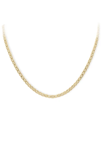 Sarı Altın 55 Cm Çubuklu Figaro Altın Erkek Zinciri