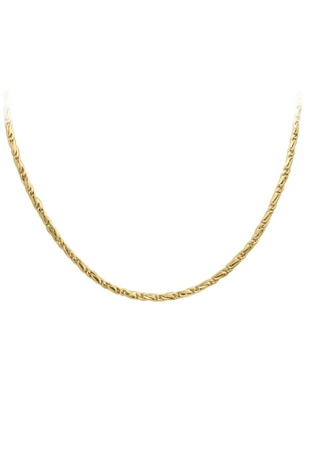 Sarı Altın Ezme Kral Altın 55 Cm Erkek Zinciri