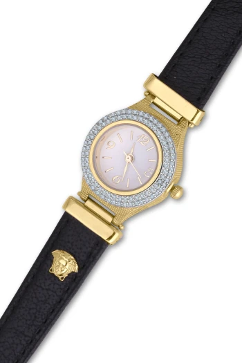 Sarı Altın Taşlı Kasa Altın Kadın Kol Saati