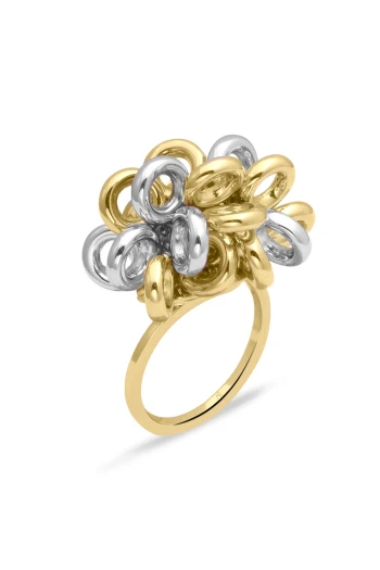 sarı beyaz altın Altın Circle Tasarım Yüzük