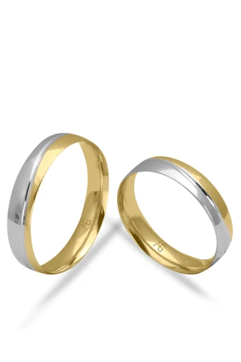 Sarı Beyaz Altın Çift Alyans