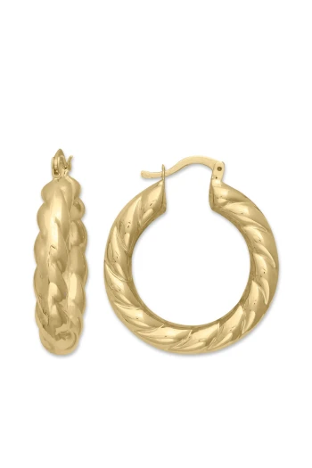 Sırma Burgu 3 Cm Altın Halka Küpe