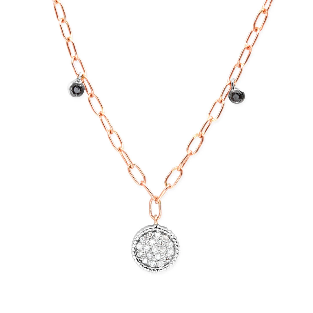 Spor Pırlanta Rose Gold Kolye (BKU7413)