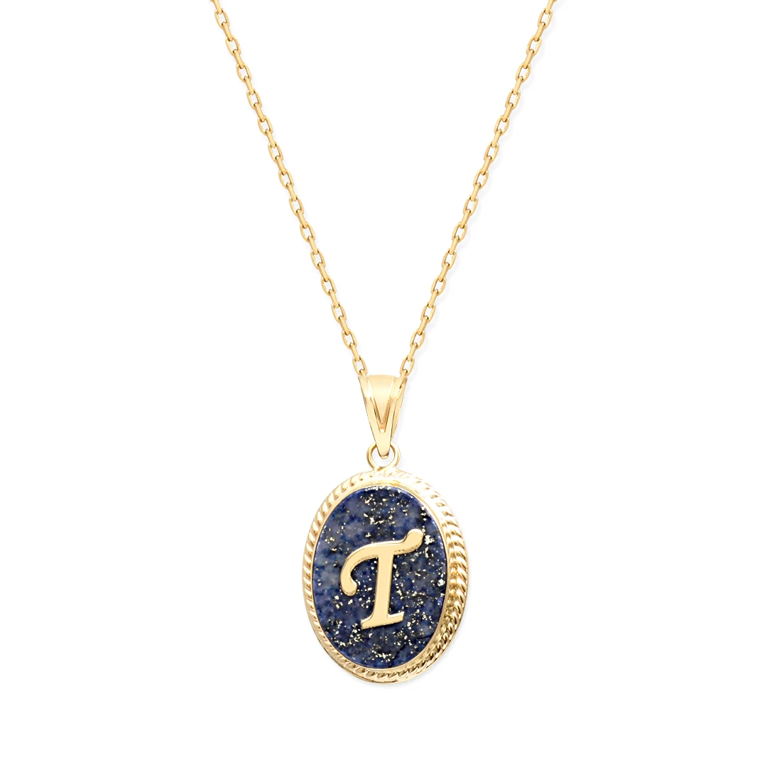 T Harfi Altın Lapis Kolye (KLY0108)