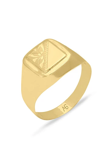 Taşsız Kalemli Altın Erkek Yüzük