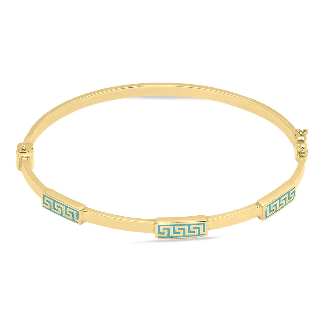 Taşsız Mine Detaylı Altın Kadın Bilezik (BLZ0071)