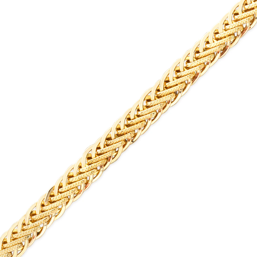 Taşsız Ortası Çubuklu Altın Kadın Bileklik (BLK0120)