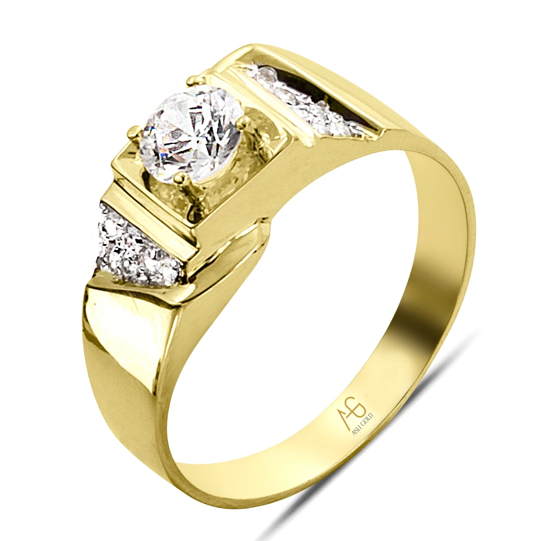 Tektaş 14 Ayar Altın Erkek Yüzük (EYZ0023)