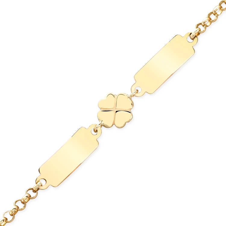 Yoncalı İki İsimli Altın Bebek Künyesi (CKN0034)