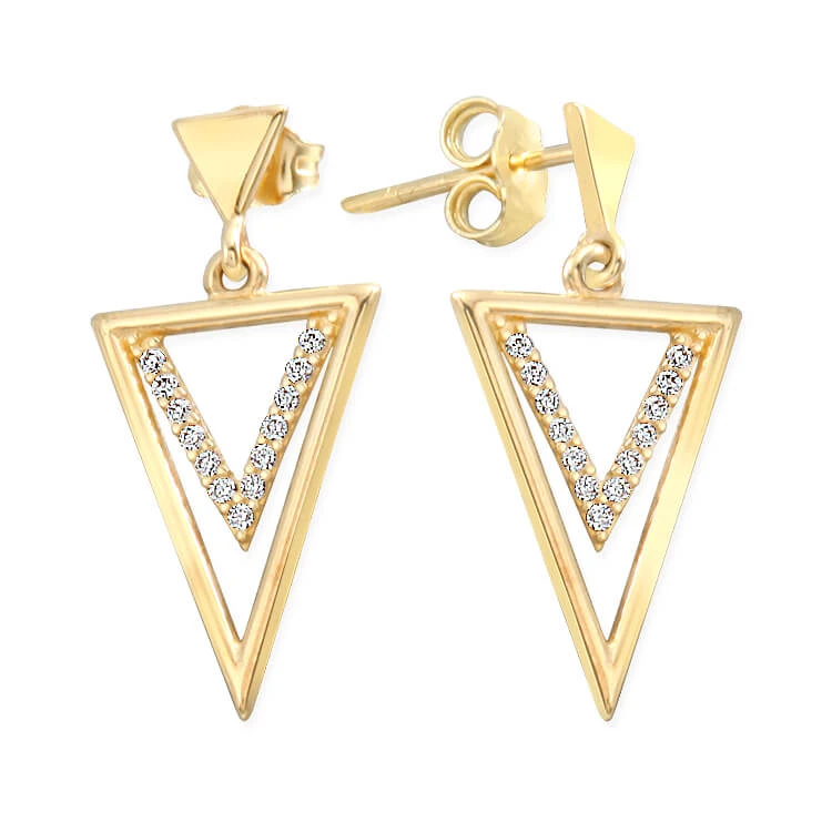 Zirkon Taşlı Spor Üçgen Küpe (KP0015)