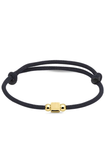 Altın 14 Ayar Füme TopveKüp Bileklik (BLK0314)