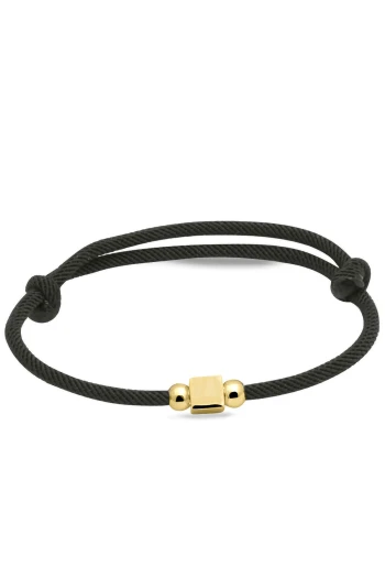 Altın 14 Ayar Haki Yeşil Top ve Küp Bileklik (BLK0318)