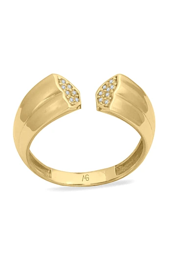 Altın Bombeli Kelebek Yüzük