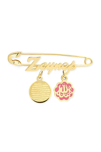 Altın Dualı Kız Bebek İğnesi