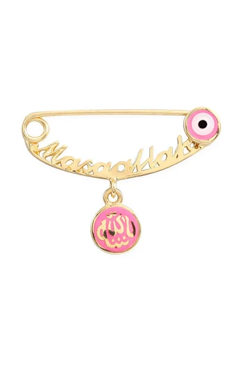 Altın Maşallah Yazılı Bebek İğnesi (IGN0002)