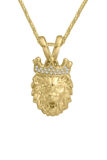 3.5 Cm Erkek Aslan Altın Kolye