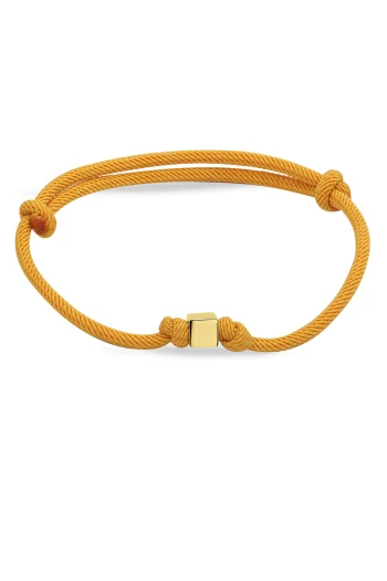 Altın Sarı İpli Spor Unisex Küp Bileklik (BLK0270)