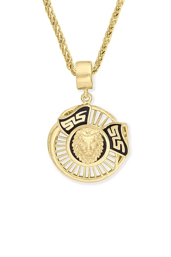 Altın Unisex Taşsız Aslan Kolye
