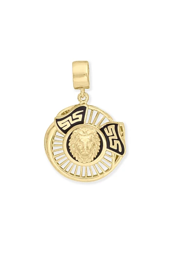 Altın 2.5 Cm Unisex Aslan Model Kolye Ucu