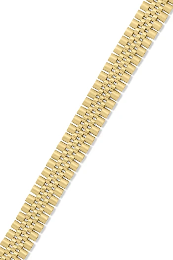 Altın 14 Mm Geniş Gösterişli Erkek Bileklik