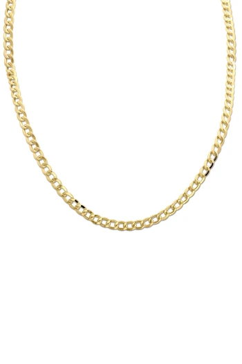 Kalın Unisex Altın Gurmet Zincir