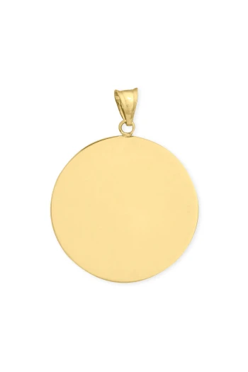 Altın 2.5 Cm Plaka Unisex Kolye Ucu