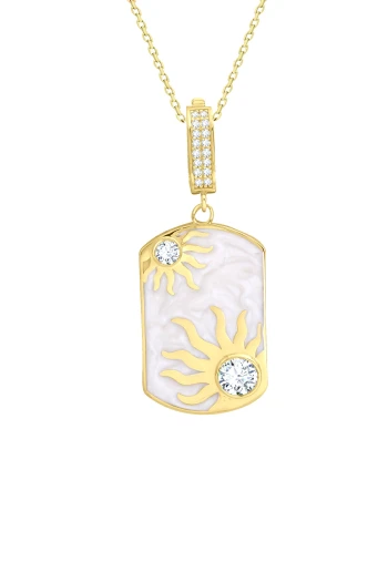 Güne Açan Güneş Altın Kolye