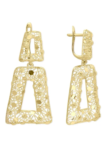 Altın Özel Tasarım İtalyan İkonik Küpe (KP0187)