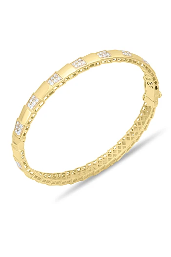 Altın Taş Atlamalı Yılan Bilezik