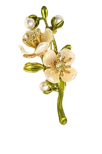 Işıltılı Çiçek Broş