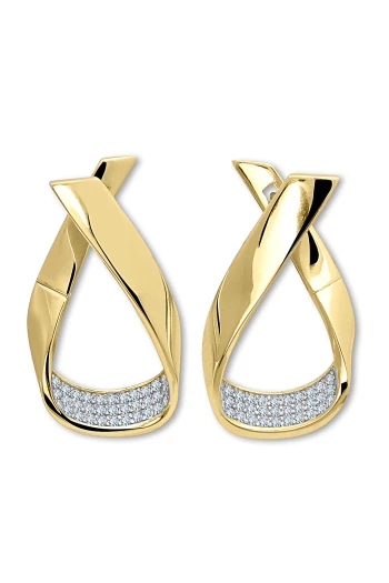 Kurdela Düğümü Detaylı Altın Küpe (KP0253)