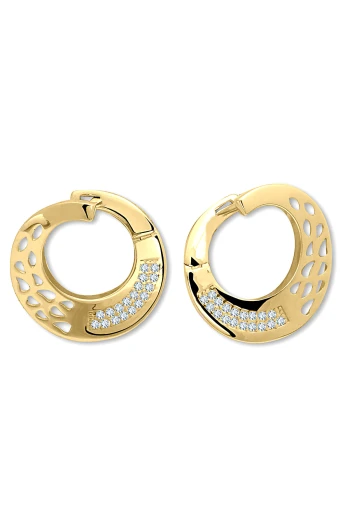 Yuvarlak Özel Tasarım Altın Küpe (FKP0256)