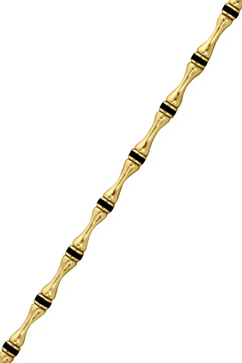 Altın Siyah Mineli Bambu Bileklik