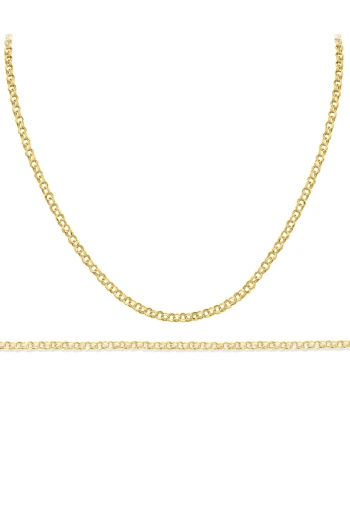 Altın Çiftli Halka Zincir Kolye Bileklik Takım