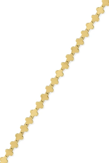 Mini Yonca Model Altın Kadın Bileklik