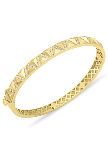 Piramit Model Altın 14 Ayar Bilezik