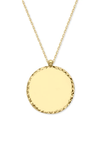 1.5 Cm Altın Kalem İşli İsimlik Plaka Kolye (KLY1670)