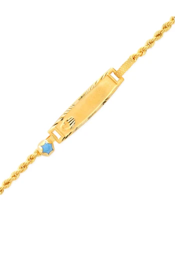 Kalpli Altın Halat Zincirli Çocuk Künyesi (CKN0028)