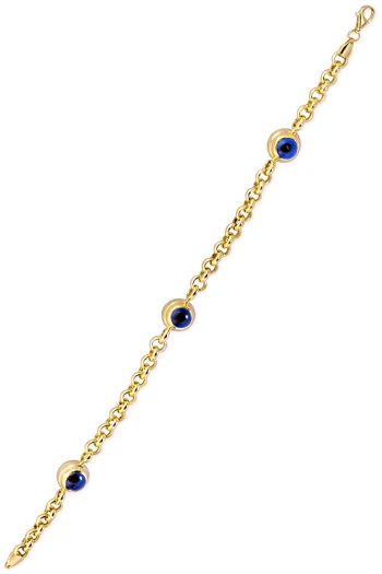 14 Ayar Altın Orta Boy Nazar Bileklik (BLK0057)