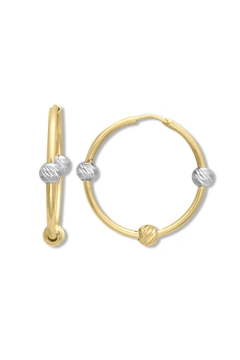 2.5 Cm Altın Dorika Toplu Spor Halka Küpe (KP0303)