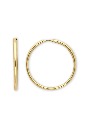 2.5 Cm İnce Altın Halka Küpe (KP0229)