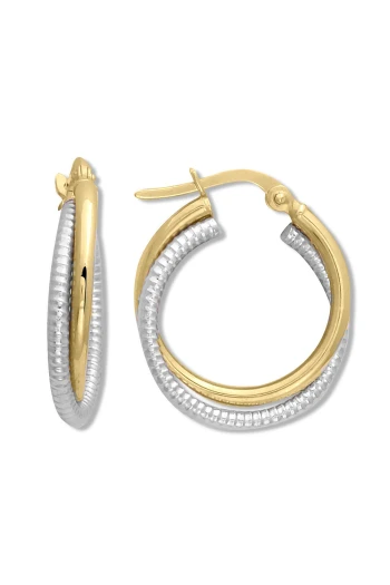 2.5 Cm İnce Sarmal Altın Halka Küpe (KP0287)