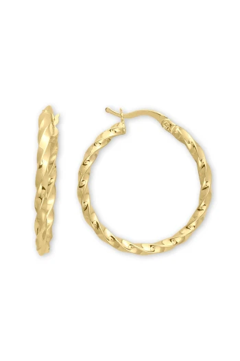 3 Cm Altın Burgu Halka Küpe (KP0220)