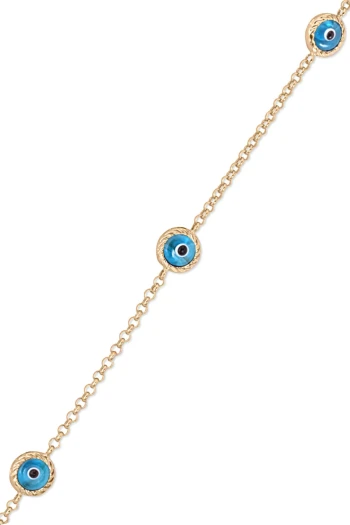 3 Lü Burgu Göz Altın Spor Bileklik (BLK0083)